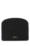 Apc A.p.c. Black Leather Card Holder