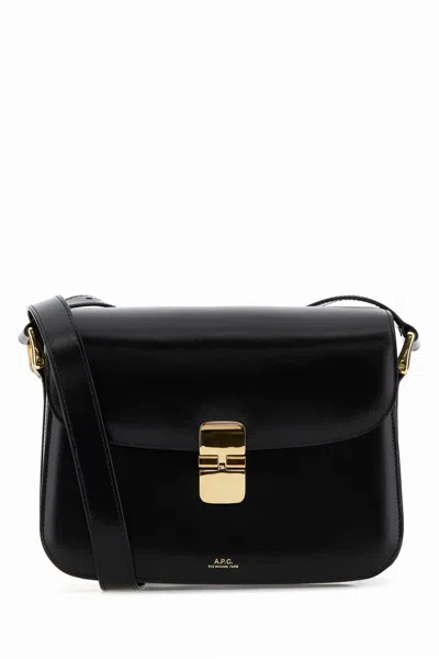 Apc Black Leather Grace Crossbody Bag