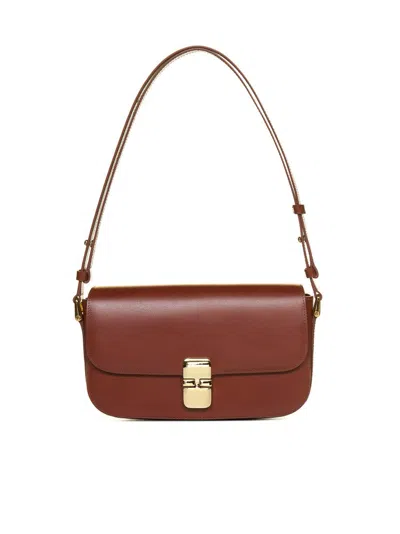 Apc Black Leather Grace Shoulder Bag