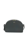 Apc Black Leather Half-moon Bag In Negro