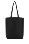 Apc A.p.c. Black Leather Maiko Shopping Bag In Black