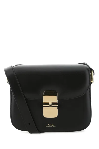 Apc Black Leather Mini Grace Crossbody Bag