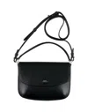 Apc A.p.c. Black Leather Sarah Shoulder Bag