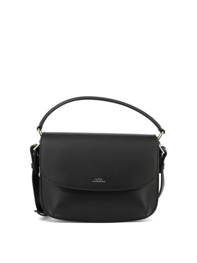 Apc Black Leather Shoulder Handbag For Women