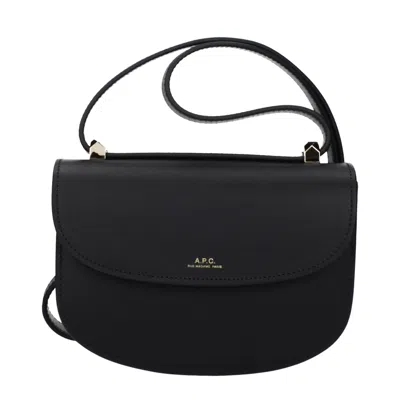 A.p.c. Black Leather Shoulder Women's Bag