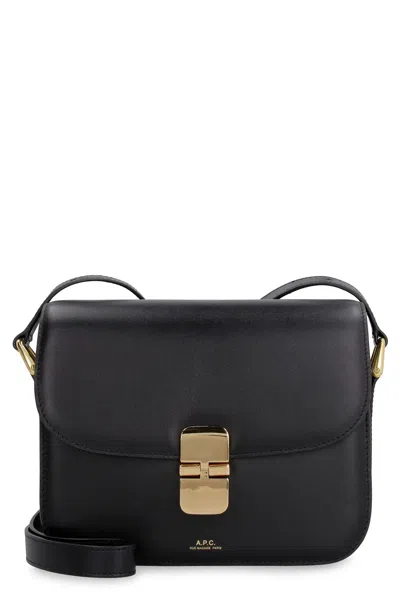 A.p.c. Black Leather Small Grace Crossbody Bag