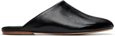 Apc Black 'les Mules' Slip-on Loafers In Animal Print
