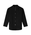 A.p.c. Emy Button-up Shirt Jacket In Black