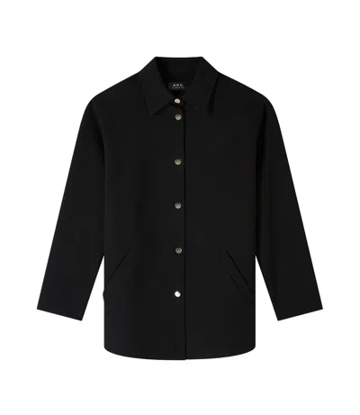 Apc Emy Button-up Shirt Jacket In Black