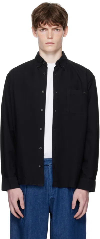 Apc Black Mateo Logo Shirt