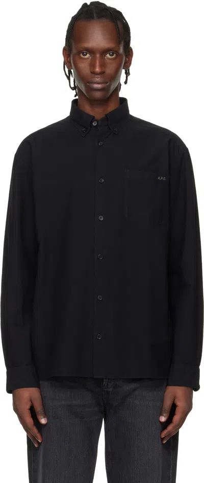 A.p.c. Black Mateo Logo Shirt