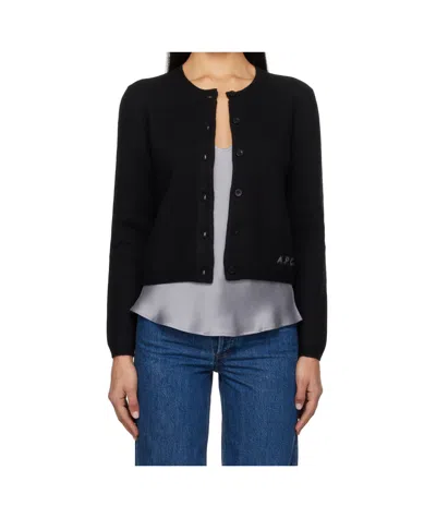 Apc Black Mila Cardigan In Lzz Black