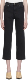 Apc Black New Sailor Jeans In Lze Washed Black