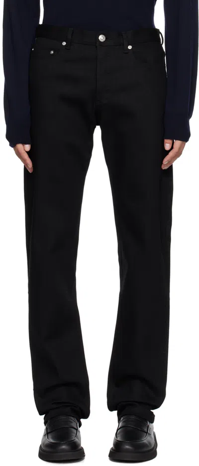 Apc Black New Standard Jeans In Lzz Black