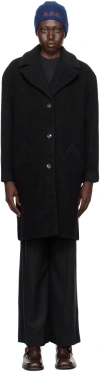 Apc Black Ninon Coat In Lzz Black