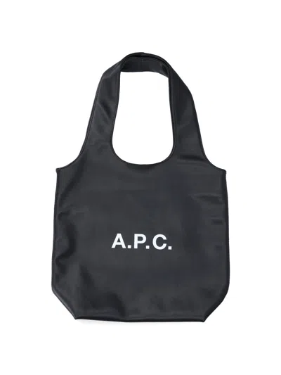 A.p.c. Black Ninon Small Recycled Fabric Tote