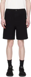 Apc A.p.c. Elasticated Waistband Bermuda Shorts In Lzz Black