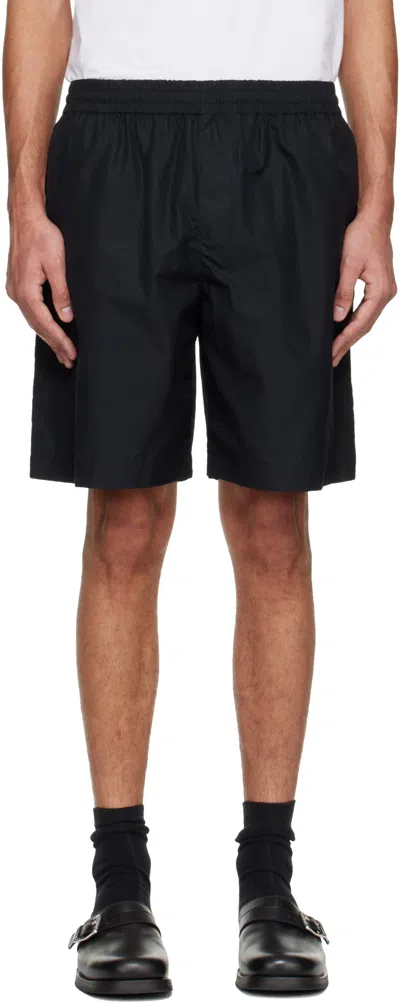 Apc Black Organic Cotton Shorts