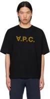 APC BLACK OVERSIZE GRAND 'V.P.C.' T-SHIRT