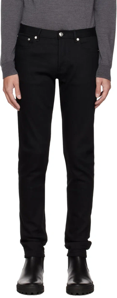 Apc Black Petit New Standard Jeans In Lzz Black