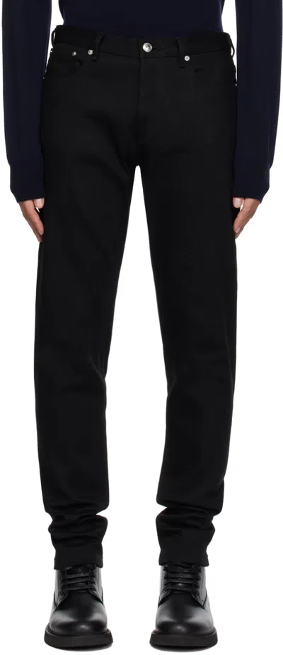 Apc Black Petit New Standard Jeans In Lzz Black