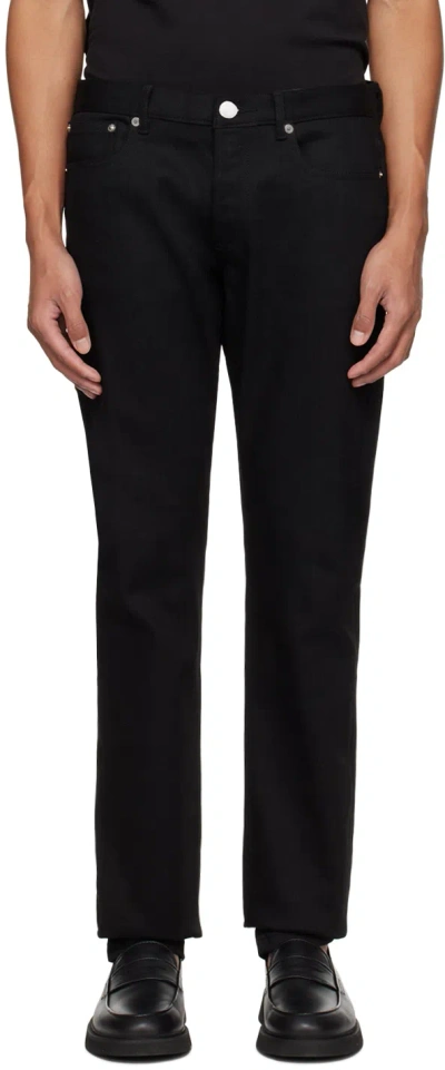Apc Black Petit Standard Jeans In Lzz Black