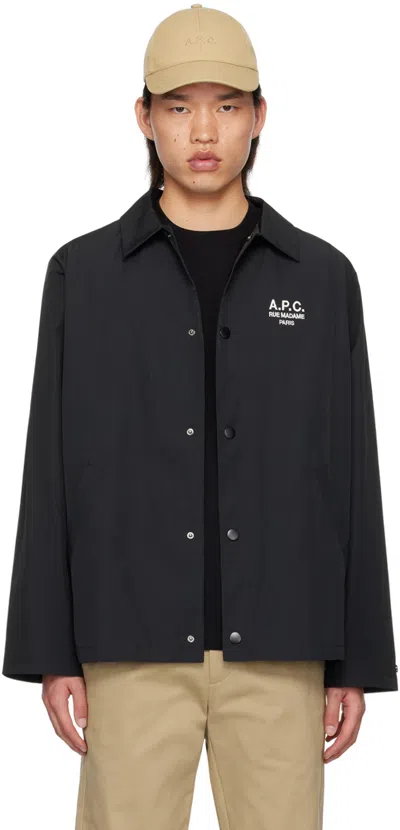 Apc Black Regis Jacket In Lzz Black