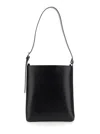 Apc 'virginie' Black Bucket Bag With Shoulder Strap And Top Adjustable Handle In Leather Woman In Black