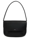Apc Sarah Logo-embossed Leather Shoulder Bag In Black