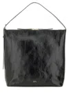 Apc Textured Shoulder Bag Adjustable Strap In Black