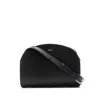 Apc A.p.c. Women Black Leather Mini Demi Lune Shoulder Bag