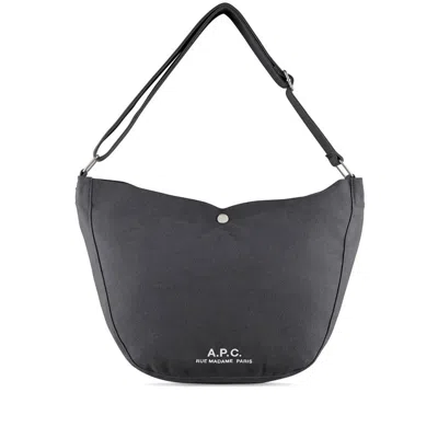APC A.P.C. BLACK SHOULDER BAGS MEN