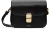 Apc Grace Small Shoulder Bag In Black Leather In Lzz Black