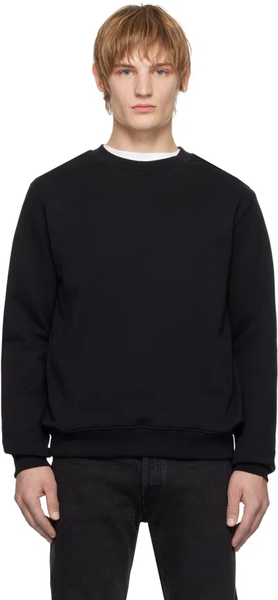 Apc Black Standard 'a.p.c.' Brodé Sweatshirt In Lzz Black