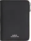 Apc Black Stefan Zip Card Holder In Black