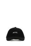 Apc A.p.c. Black Stretch Cotton Charlie Baseball Cap In Black