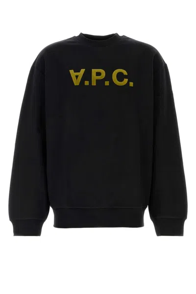Apc A.p.c. Black Stretch Cotton Oversize Sweatshirt