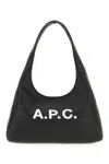 Apc Black Synthetic Leather Handbag In Black