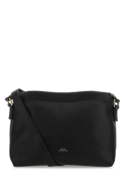 Apc Black Synthetic Leather Ninon Crossbody Bag In Lzz