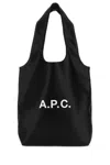 Apc A.p.c. Black Synthetic Leather Shopping Bag In Black