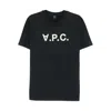 Apc Cotton Crew Neck Short Sleeve T Shirt In Black