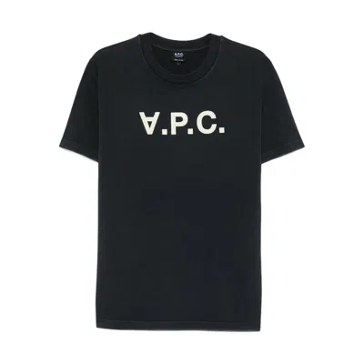 APC A.P.C. BLACK T-SHIRTS & VESTS MEN