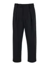Apc Cotton Pleated Front Pant With Belt Loops In Black