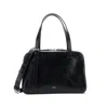 Apc Virginie Black Shoulder Bag With Removable Shoulder Strap And Front Logo In Leather Woman In Black