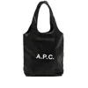 Apc Black Small Tote With Rounded Handle In Black