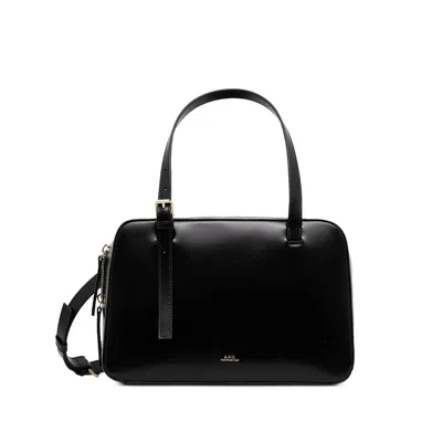 Apc A.p.c. Black Shoulder Bag With Versatile Carrying Options