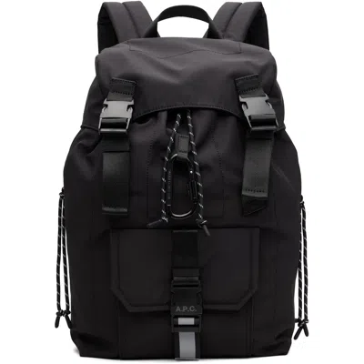 A.p.c. Black Treck Backpack In Lzz Black