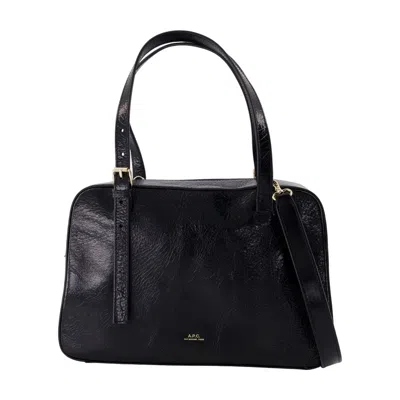 Apc A.p.c. Black Shoulder Bag With Versatile Carrying Options