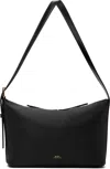 Apc A.p.c. Calfskin Shoulder Bag With Top Handle In Black