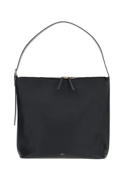 A.p.c. Black Vera Smooth Leather Shoulder Bag